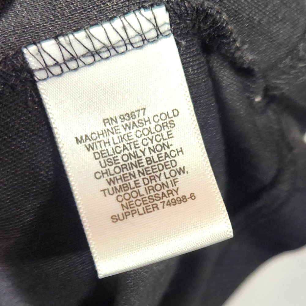 Claiborne Black Short Sleeve Crew Neck Tee-Size LT - Picture 9 of 9